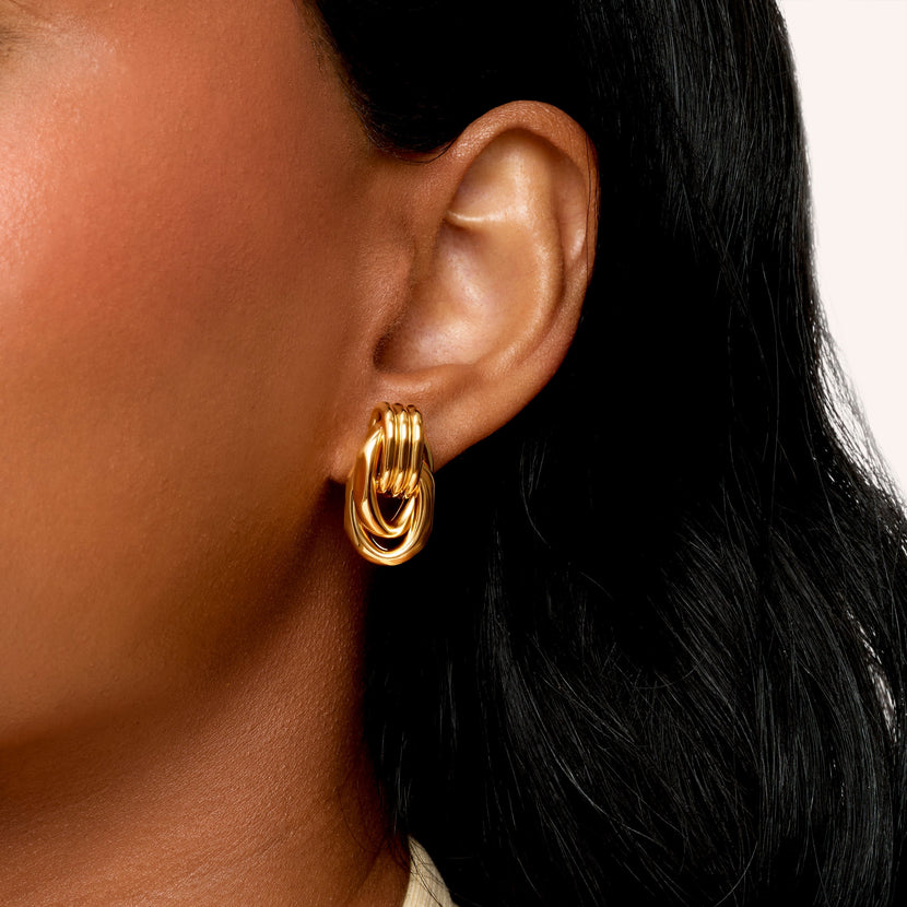 Statement Knot Studs (Gold)