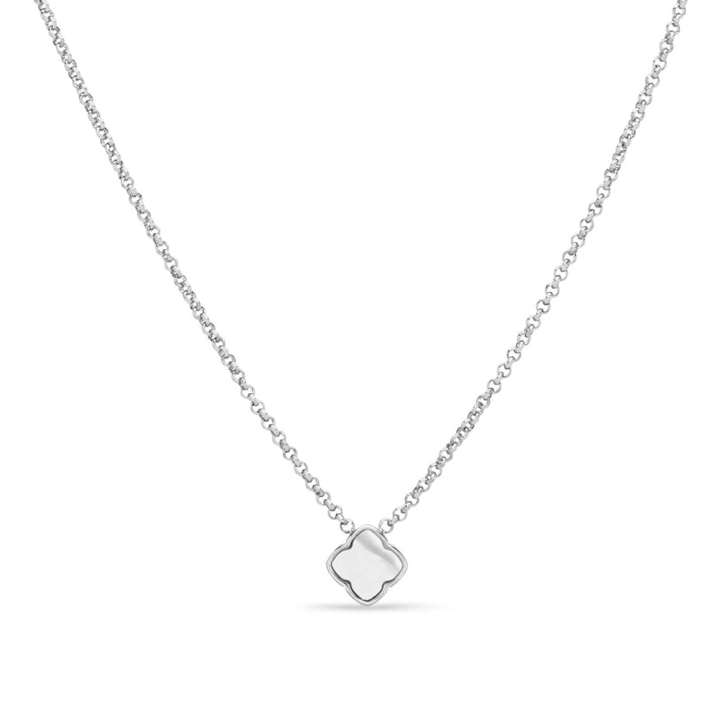 Pearl Clover Necklace (Silver)