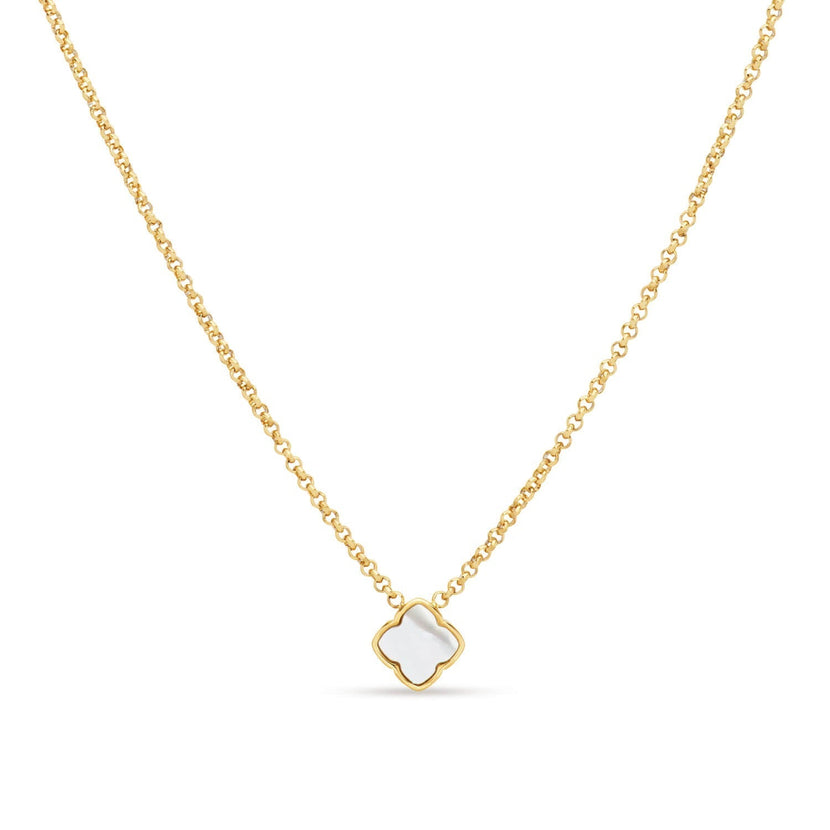 Pearl Clover Necklace (Gold)