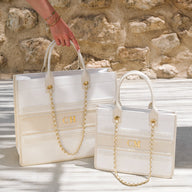 Initial Pearl Canvas Resort Bag