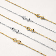 Birthstone Infinity Bracelet (Silver)