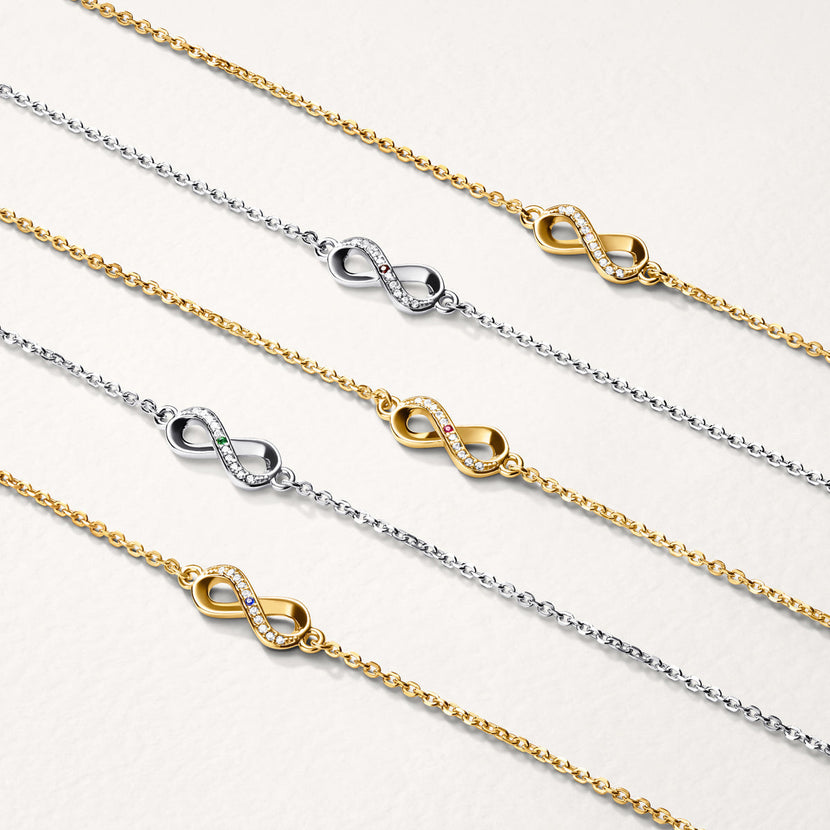 Birthstone Infinity Bracelet (Gold)