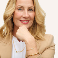 Aquamarine Stone Infinity Bracelet (Gold)