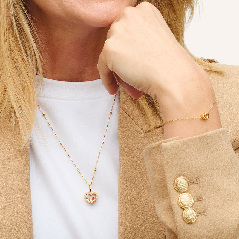 Floating Birthstone Charm (Gold)