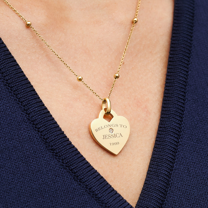 Heart Token Necklace (Gold)