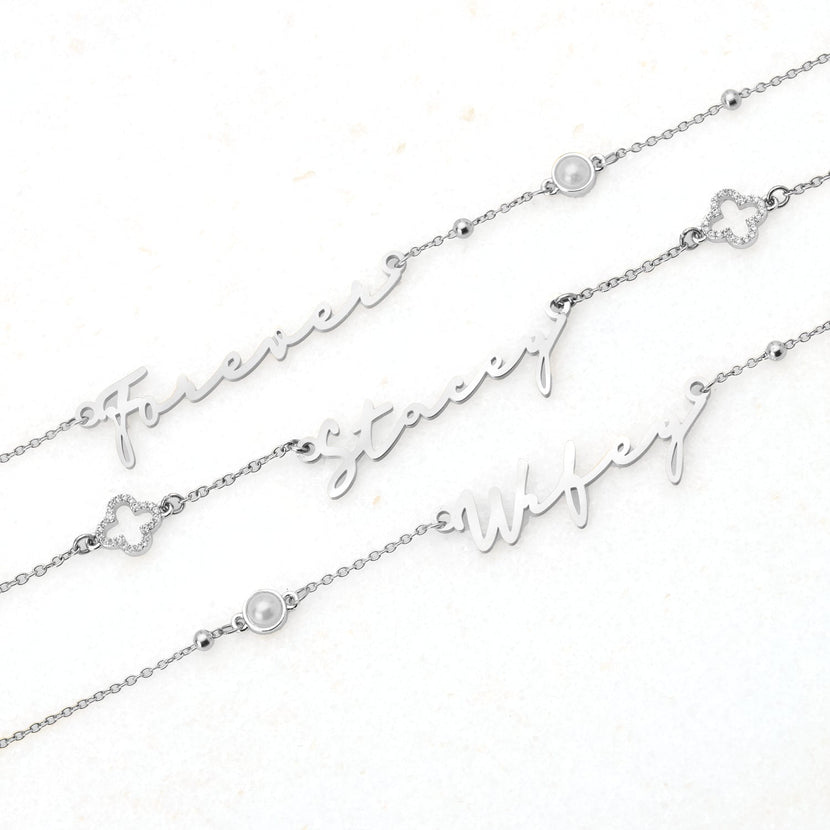 Signature Name Necklace - Silver