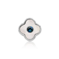 Pearl Clover Charms (Silver) - Birthstones