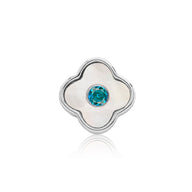 Pearl Clover Charms (Silver) - Birthstones