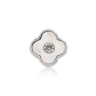 Pearl Clover Charms (Silver) - Birthstones