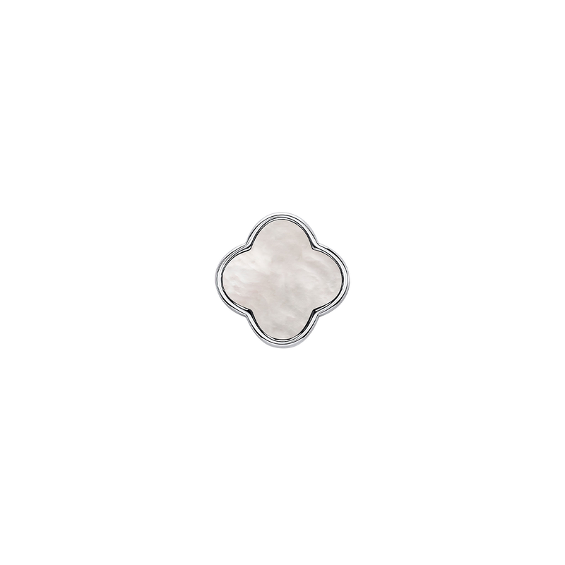 Pearl Clover Charms (Silver) - Plain Clover