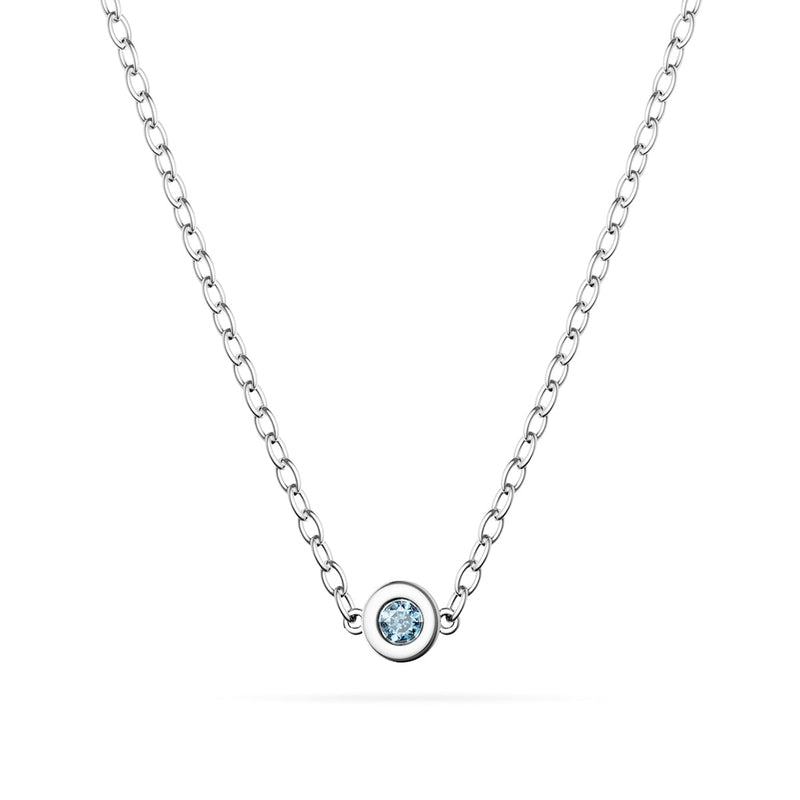 Fine Aquamarine Necklace (Silver)