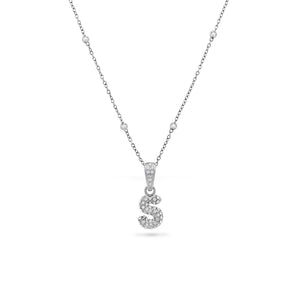 Bubble Initial Necklace (Silver)