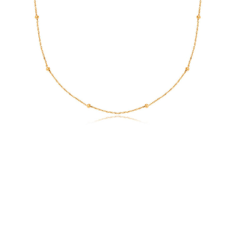Layering Sphere Chain Necklace (Gold)
