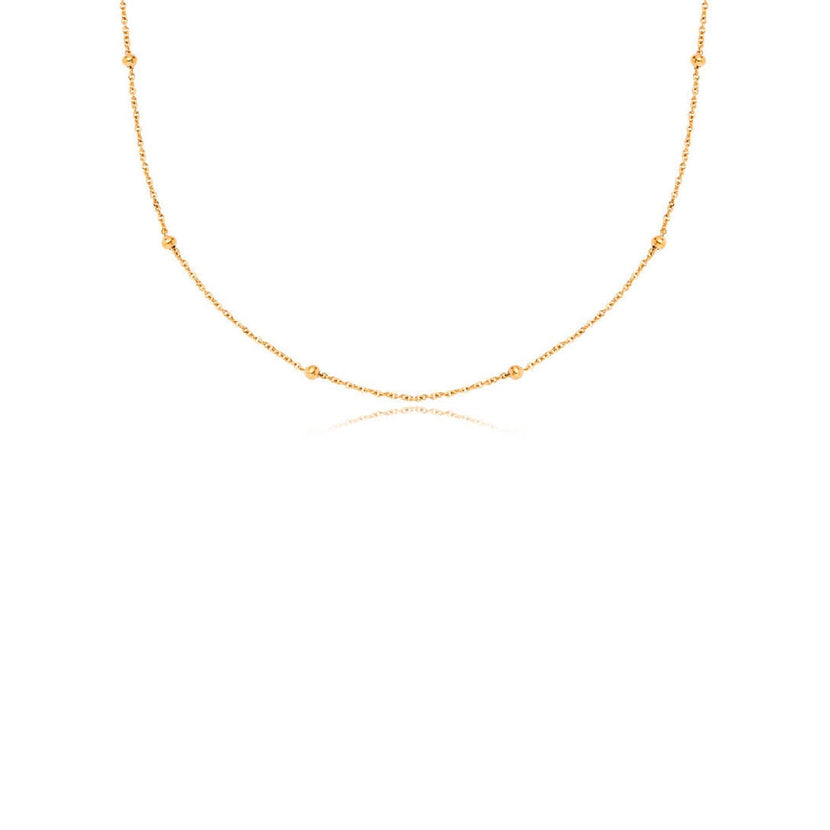 Layering Sphere Chain Necklace (Gold)