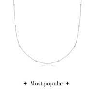 Layering Sphere Chain Necklace (Silver)