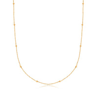 Layering Sphere Chain Necklace (Gold)