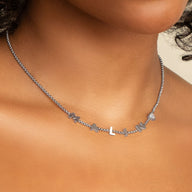 Box Chain Custom Name Necklace (Silver)