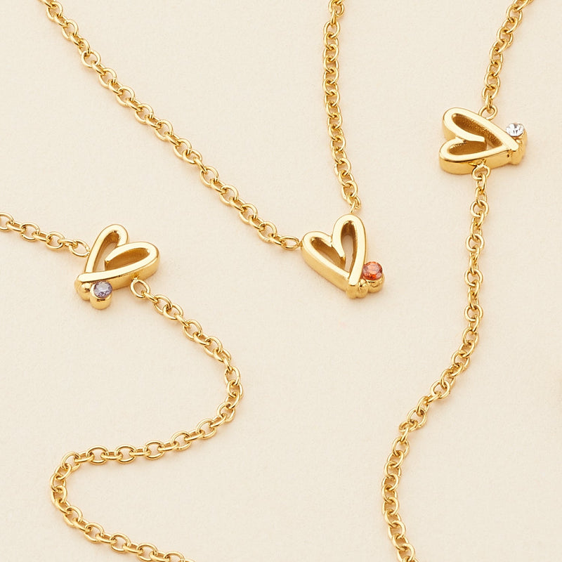 Stacey's Stories Doodle Heart Bracelet (Gold)