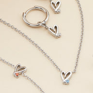 Stacey's Stories Doodle Heart Bracelet (Silver)