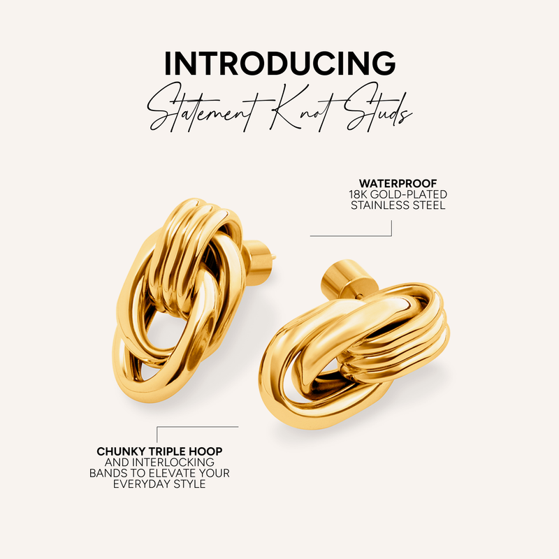 Statement Knot Studs (Gold)