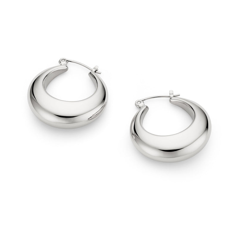 Statement Hoop Earrings (Silver)