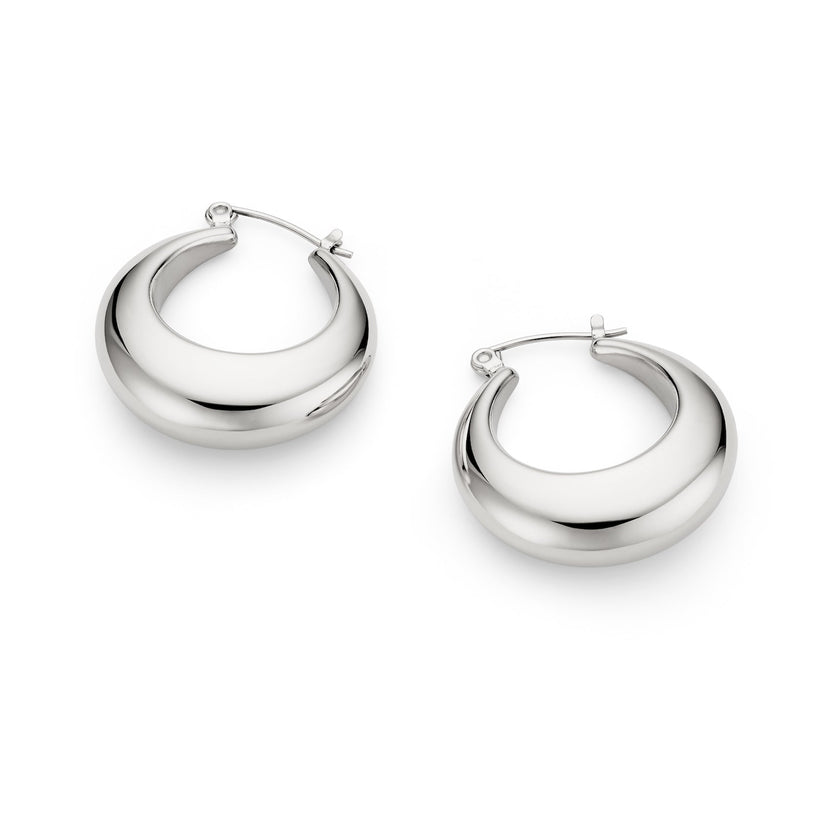 Statement Hoop Earrings (Silver)