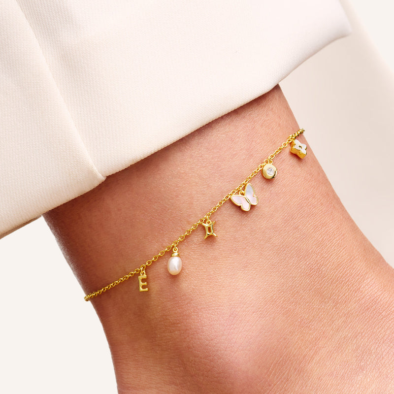 Made Mine Fine Charm Anklet (Gold)
