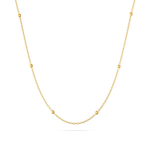 Fine Sphere Chain Necklace (Gold)
