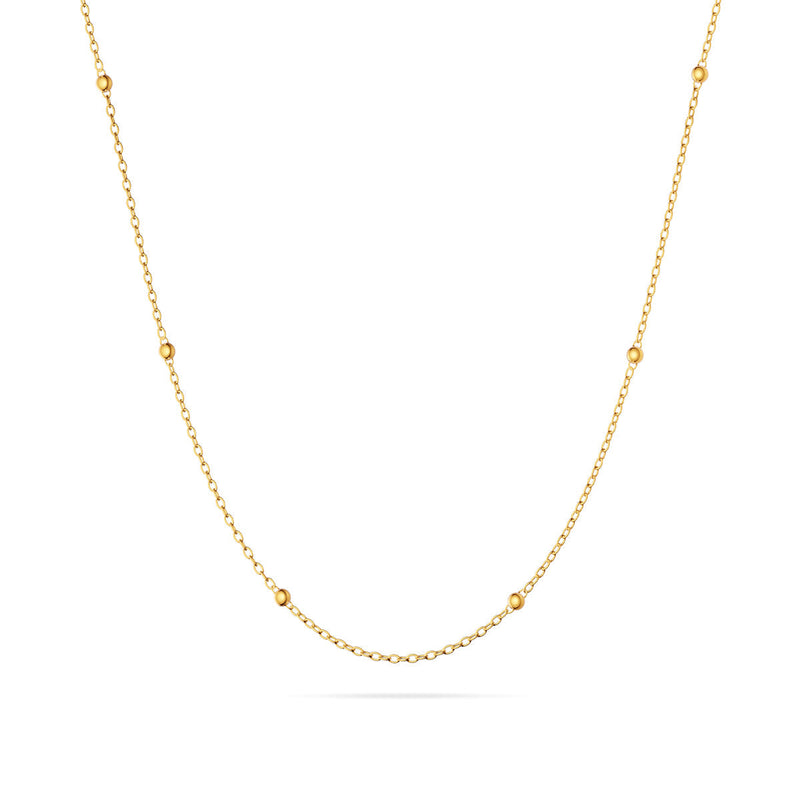 Fine Sphere Chain Necklace (Gold)