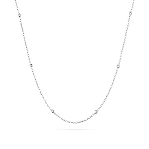 Fine Sphere Chain Necklace (Silver)