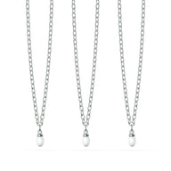 Fine Organic Pearl Necklace Bridesmaid Gift Set (Silver)