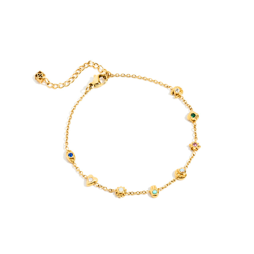 Talisman Mini Charm Bracelet (Gold)
