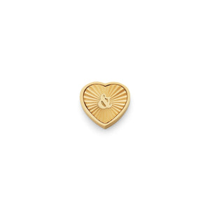 Textured Heart Charms (Gold) - &
