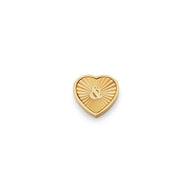 Textured Heart Charms (Gold) - &