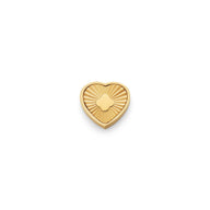 Textured Heart Charms (Gold) - Clover