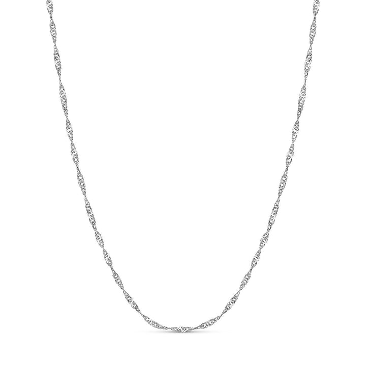 Twisted Chain Necklace (Silver)