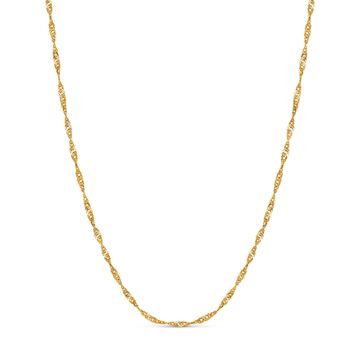 Twisted Chain Necklace (Gold)