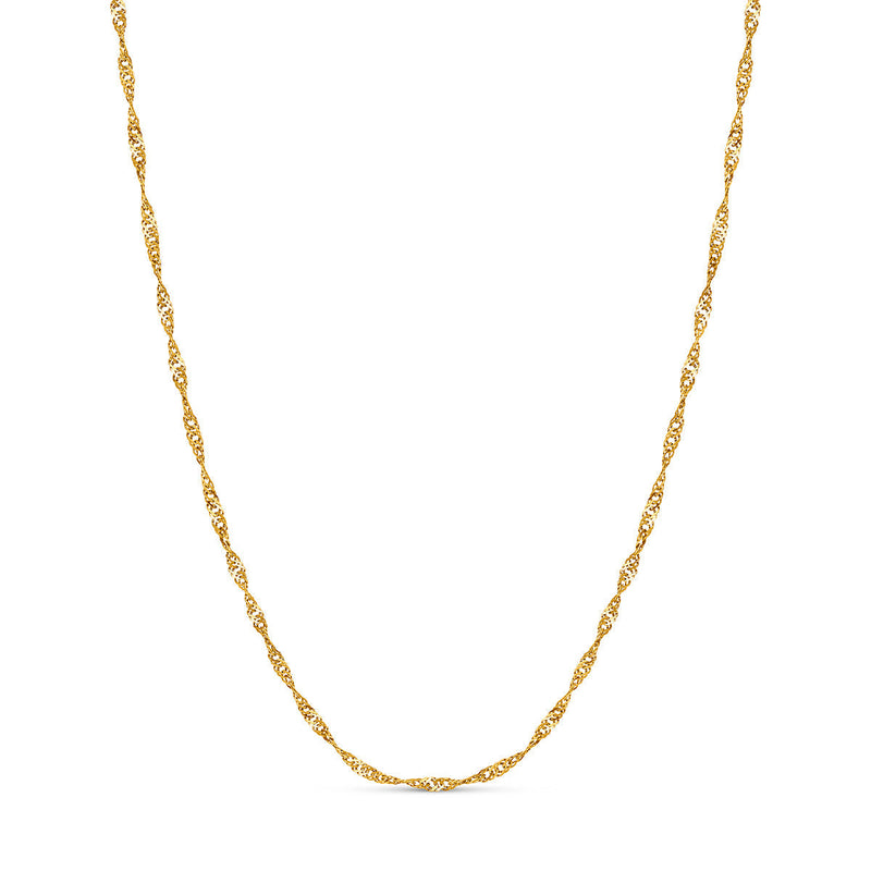 Twisted Chain Necklace (Gold)