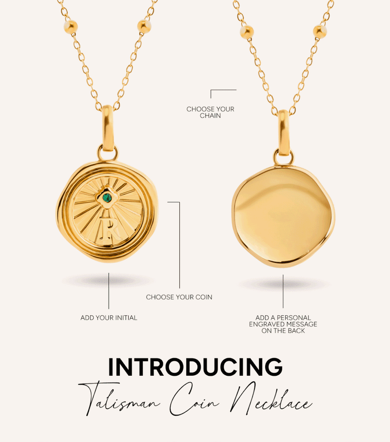 Custom Talisman Coin Necklace (Gold)