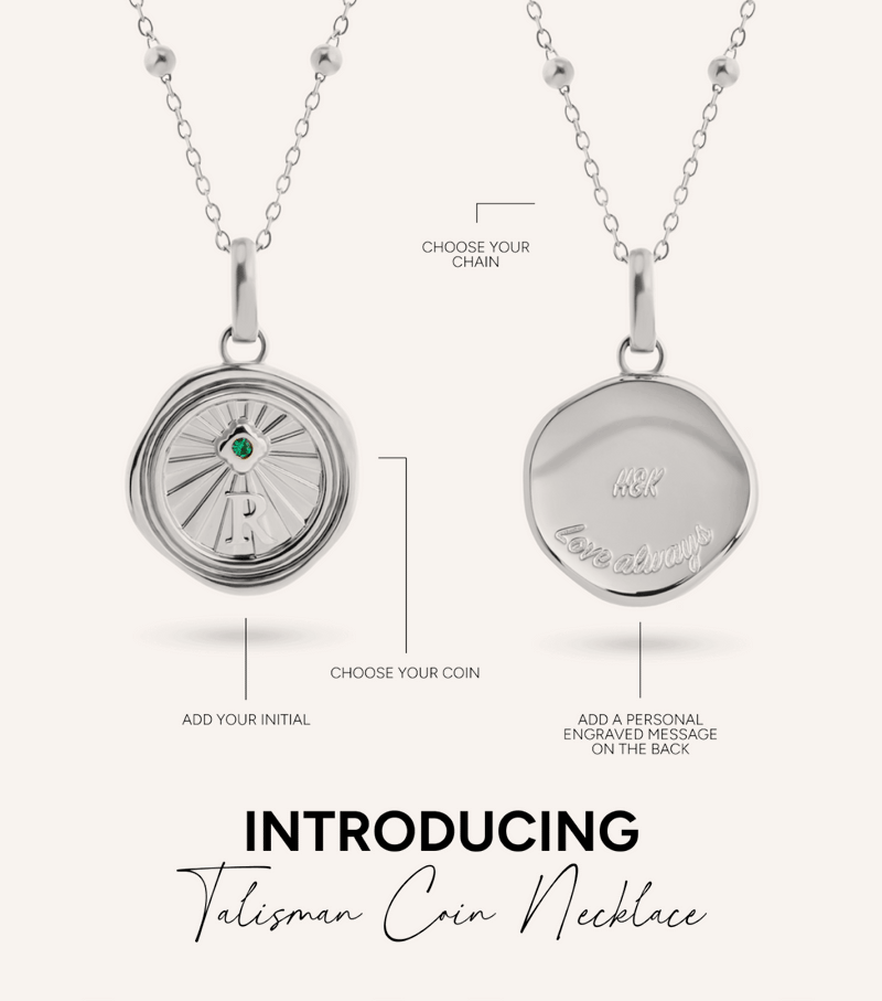 Custom Talisman Coin Necklace (Silver)