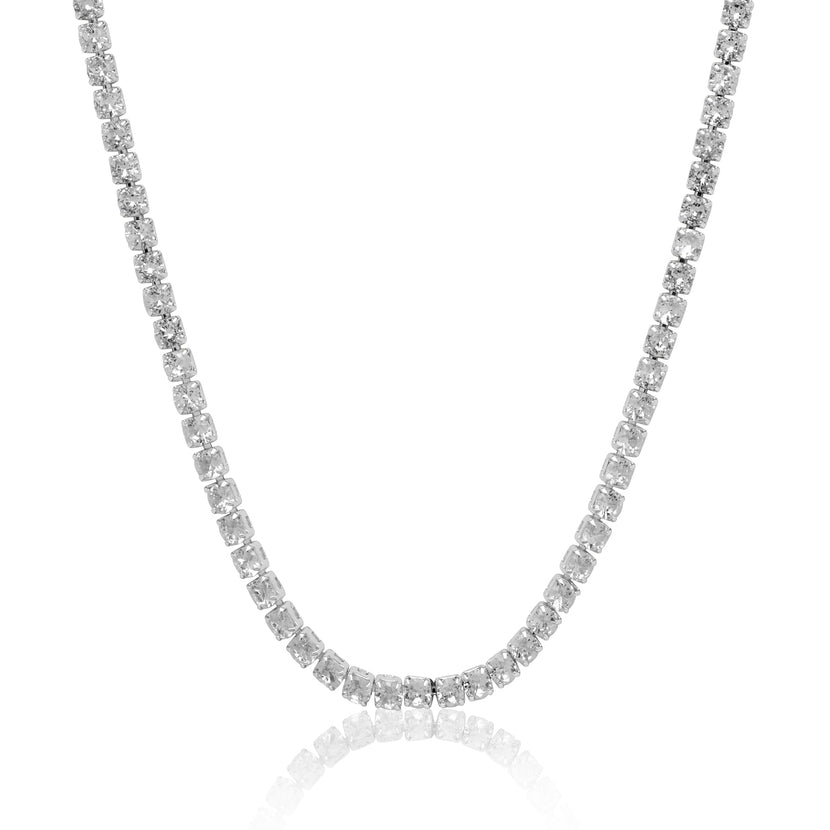 Tennis Necklace (Silver)