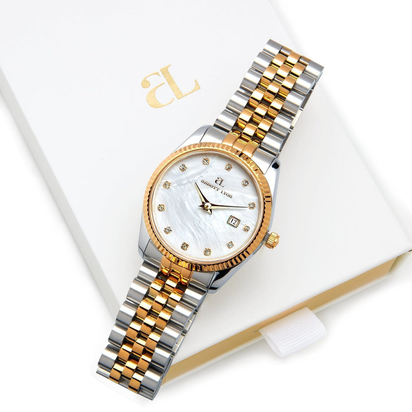 Belgravia 36mm Pearl & Crystal Link Watch