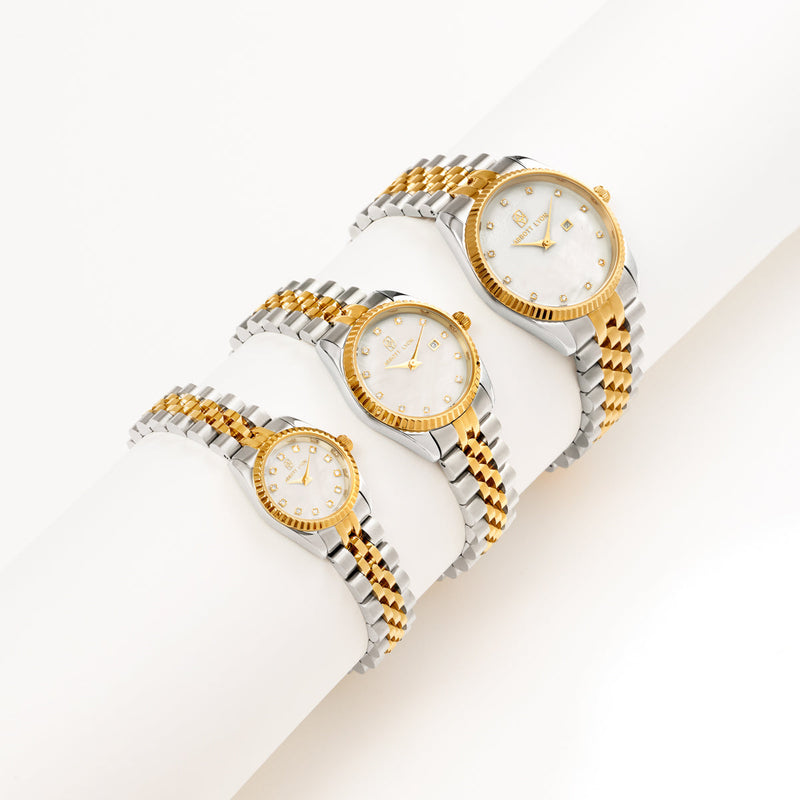 Mini Two Tone Pearl Link Belgravia 23 Watch