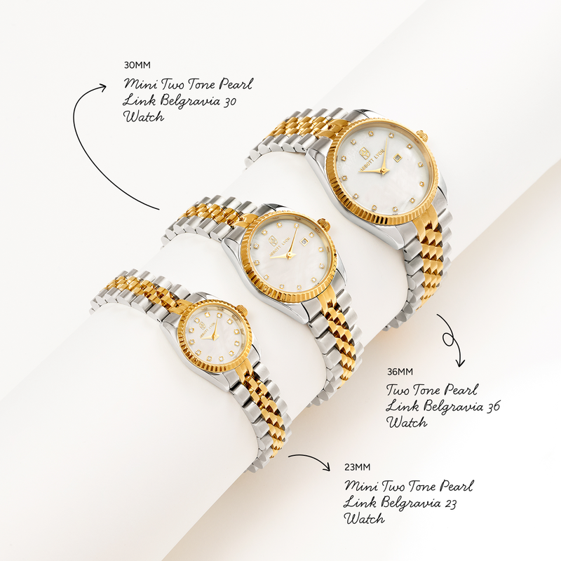 Belgravia 36mm Pearl & Crystal Link Watch