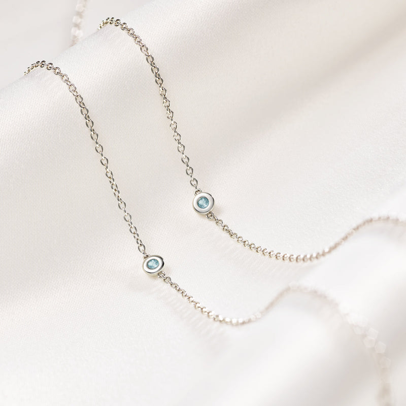 Fine Aquamarine Necklace (Silver)