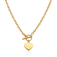 Toggle Heart Necklace (Gold) - flow test