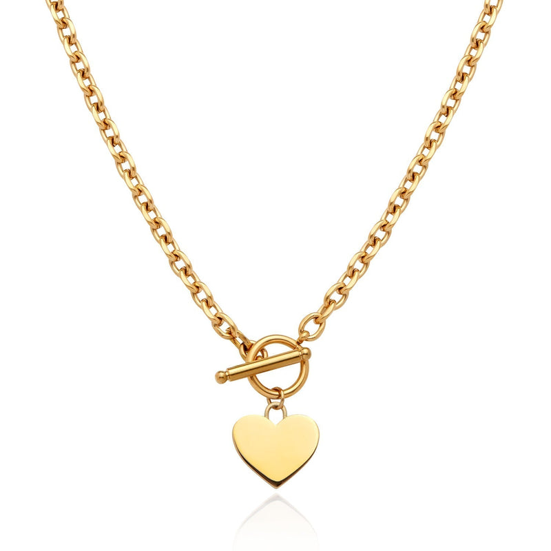 Toggle Heart Necklace (Gold) - flow test