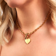 Toggle Heart Necklace (Gold) - flow test