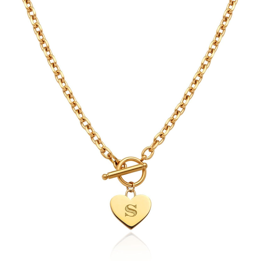 Toggle Heart Necklace (Gold) - flow test