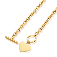 Toggle Heart Necklace (Gold) - flow test